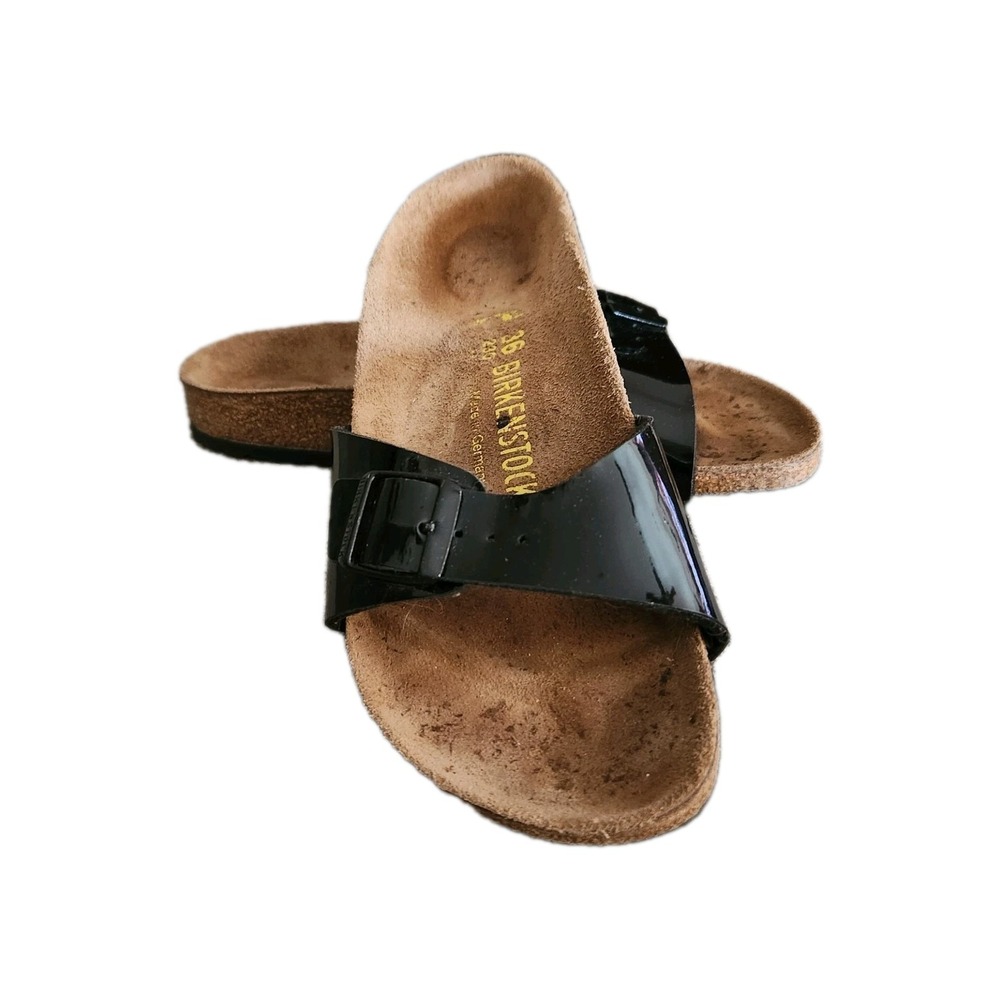 Birkenstock Madrid Sandals Black Patent Leather EU 36 US Women's Size 5.5-6
